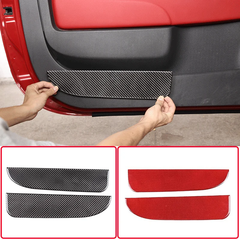 

For 2008-2022 FIAT Abarth 500 500C 595 595C 695 695C Soft Carbon Fiber Car Styling Door Anti-kick Panel Sticker Car Accessories