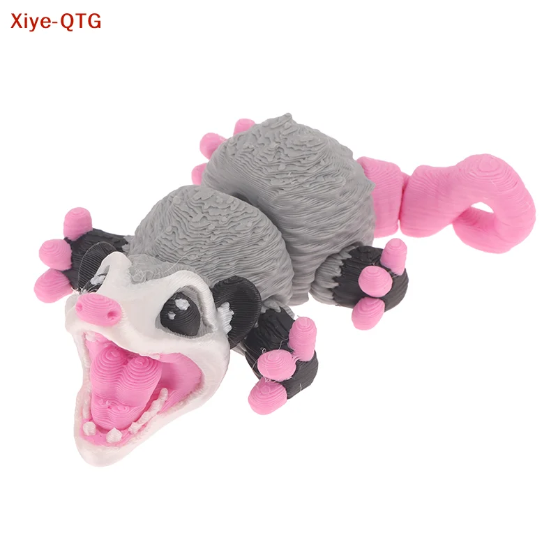 NEW Opossum Articulated 3D Printed Fidget Figurine Sensory Desk Companion For Stress Relief & Focus Gifts