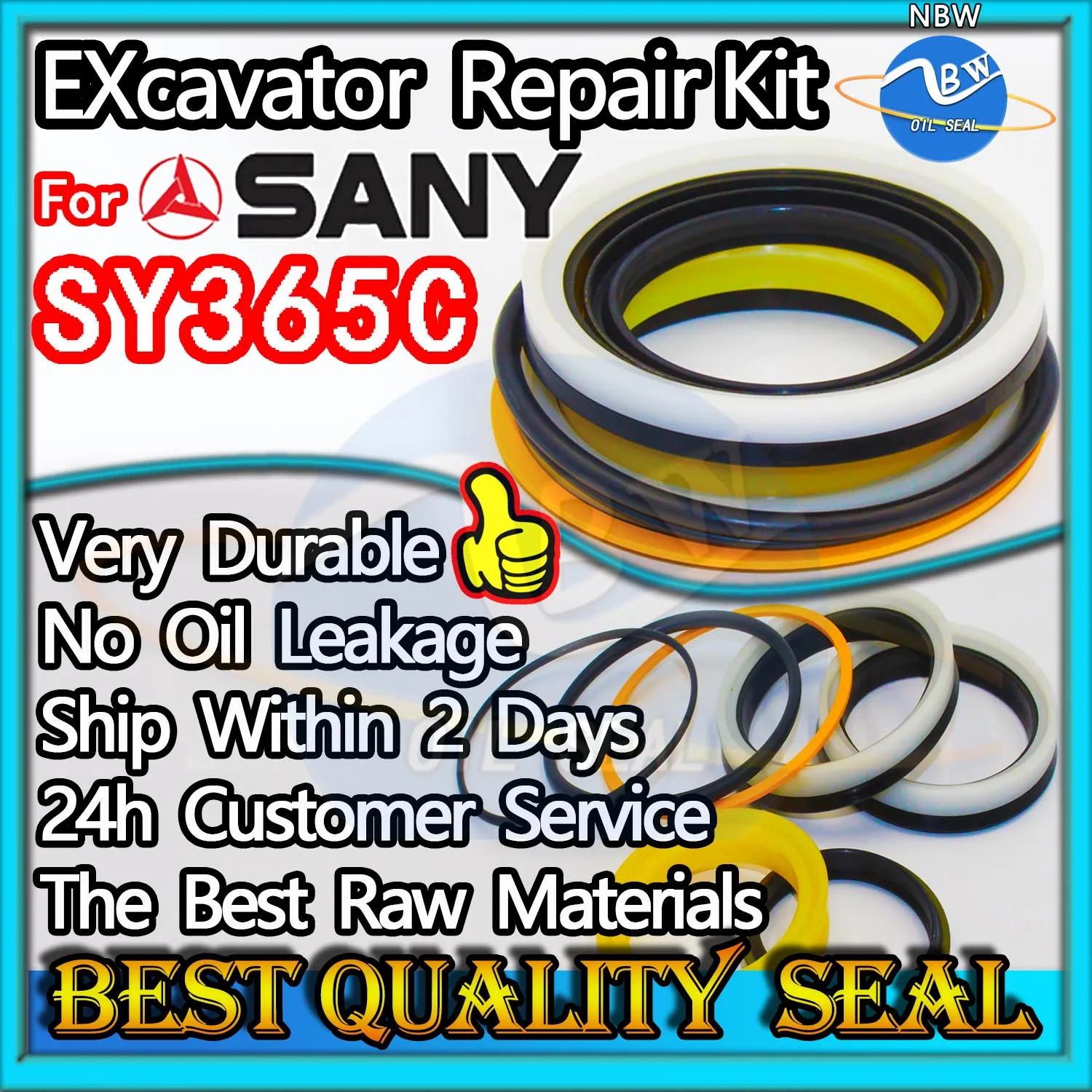 

For Sany SY365C Seal Kit Excavator Repair Oil High Quality Set Pack Heavy Master Excavating Machinery Maintenance Floating Parts