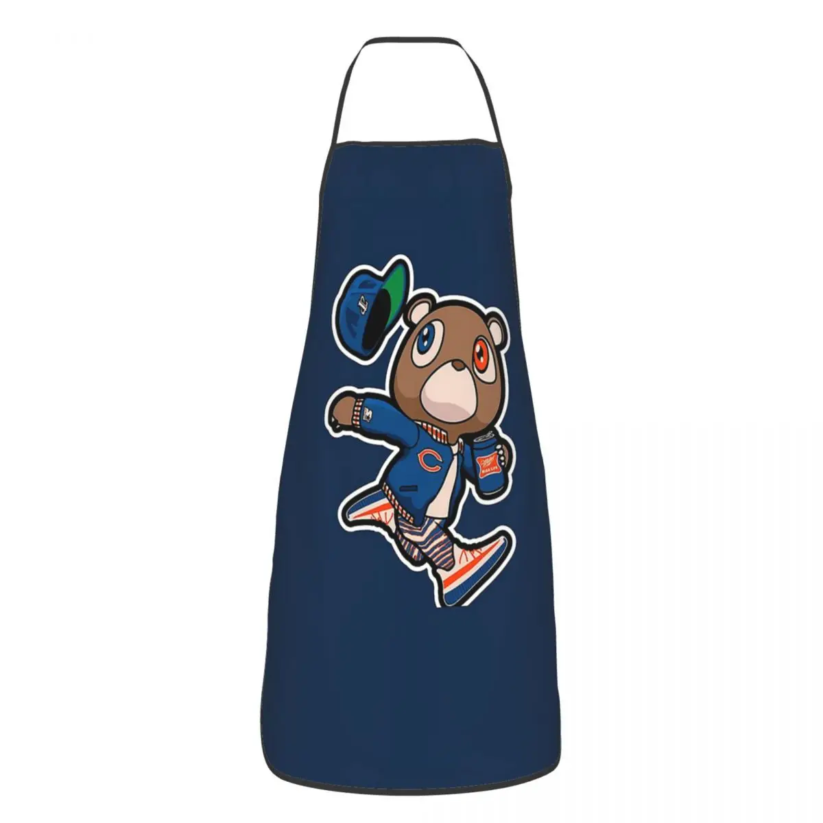 Kanye West Dropout Bear Chicago Vintage Graduation Aprons Chef Cooking Tablier Bib Kitchen Cleaning Pinafore for Women Men