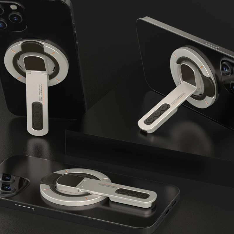 

Вращающийся горизонтальный и вертикальный экран, ультратонкий светящийся двусторонний магнитный держатель для мобильного телефона на 360 градусов