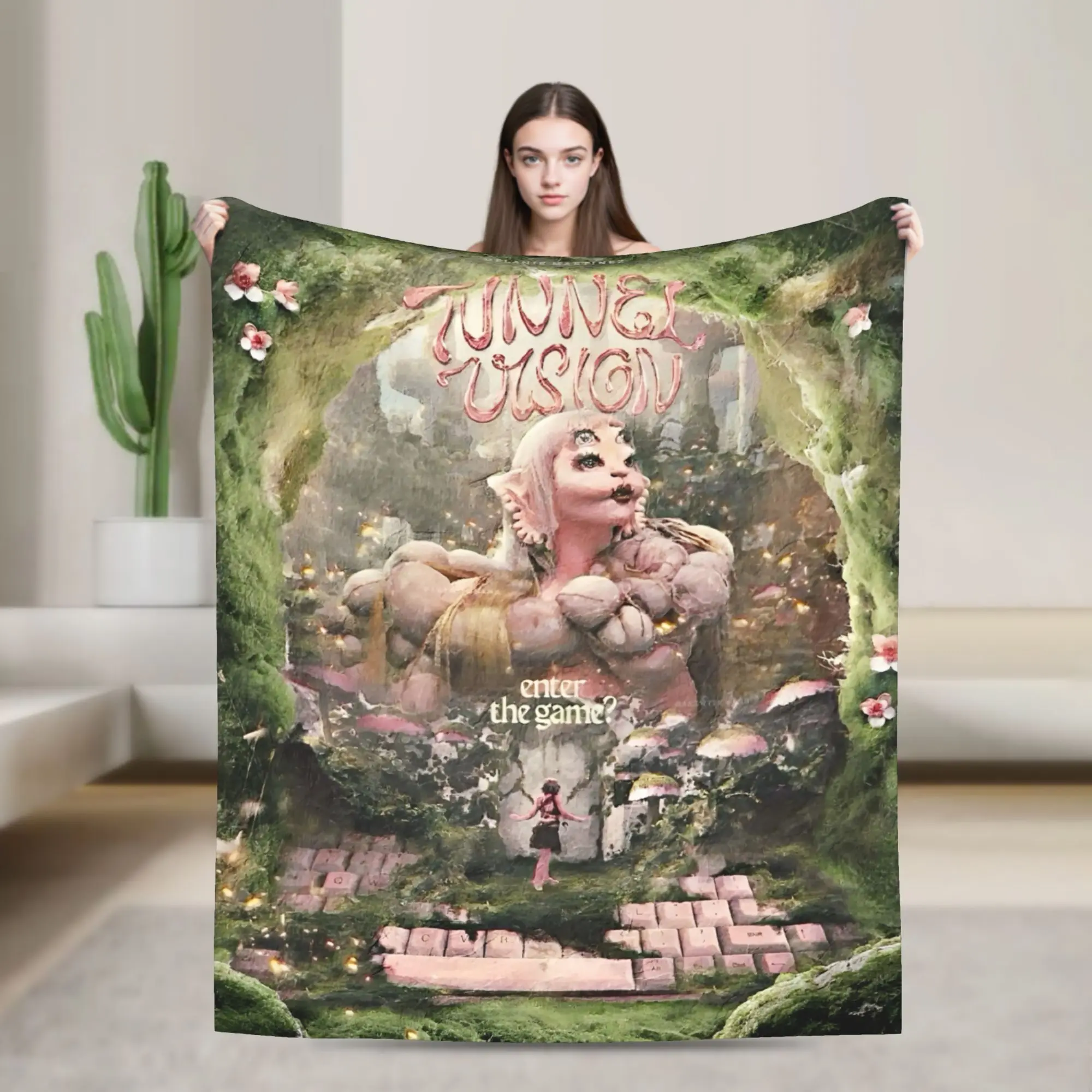 Melanies Martinezs Portals Music Blanket Fleece Summer Air Conditioning Ultra-Soft Throw Blankets for Sofa Travel Bedspreads