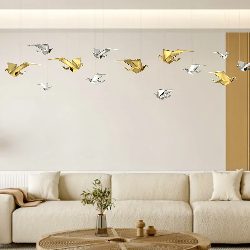 Thousand Paper Crane Decorative Pendant Club Shopping Mall Home Soft Decoration Creative Pendant Interior Art Pendant Ceiling Ce