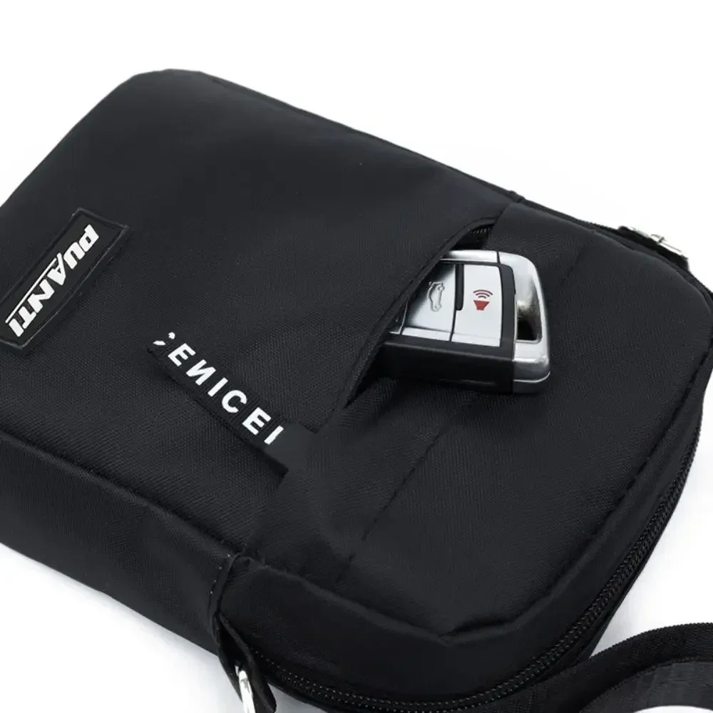 

Casual Bag Diagonal Crossover Hand Machine Small Square Bag Men's Satchel Oxford Cloth Phone Sling Bag Husband Chest Pack Wallet