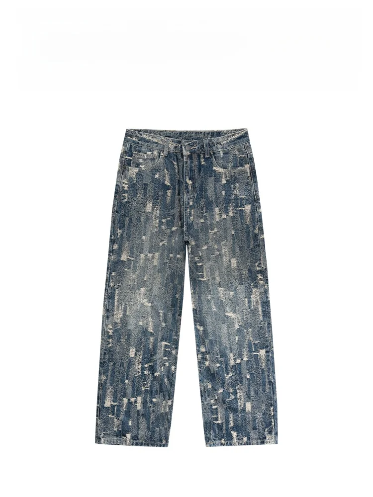 

Sli Urban Faion High Waist Denim Jeans Wide Leg Patchwork Design Cool Haome American High Street Sle Youth Jeans