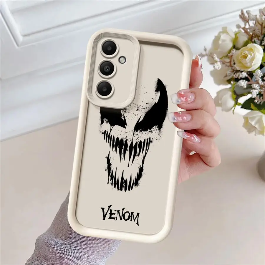 Marvel Venom Logo Phone Case for Samsung Galaxy A14 A12 A13 A23 A15 A33 A34 A22 4G 5G A24 A25 A32 A35 A73 A71 5G Cover