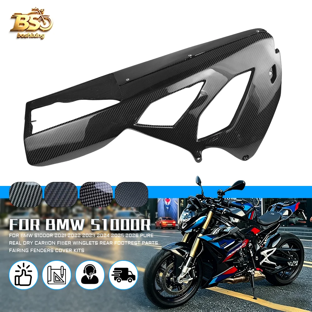 Für BMW S1000R M1000R 2021-2026 100% Trockene Kohlefaser-Bugspoiler-Verkleidungskit Motorradzubehör