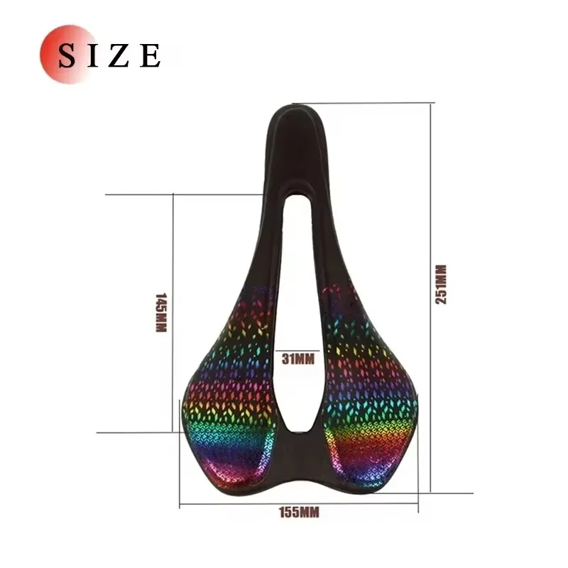 ODI MTB Bike Seat Ultralight Mountain Road Bike SSaddle Hollow Breathable Bicycle Cushion Reflective Color Cycling Accessories