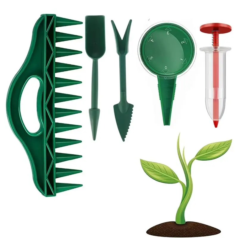 

A96K-пластиковый ручной Dibbler, инструмент для быстрой сеялки, садовая сеялка, водонепроницаемые вспомогательные средства с 12 отверстиями для эффективного садоводства