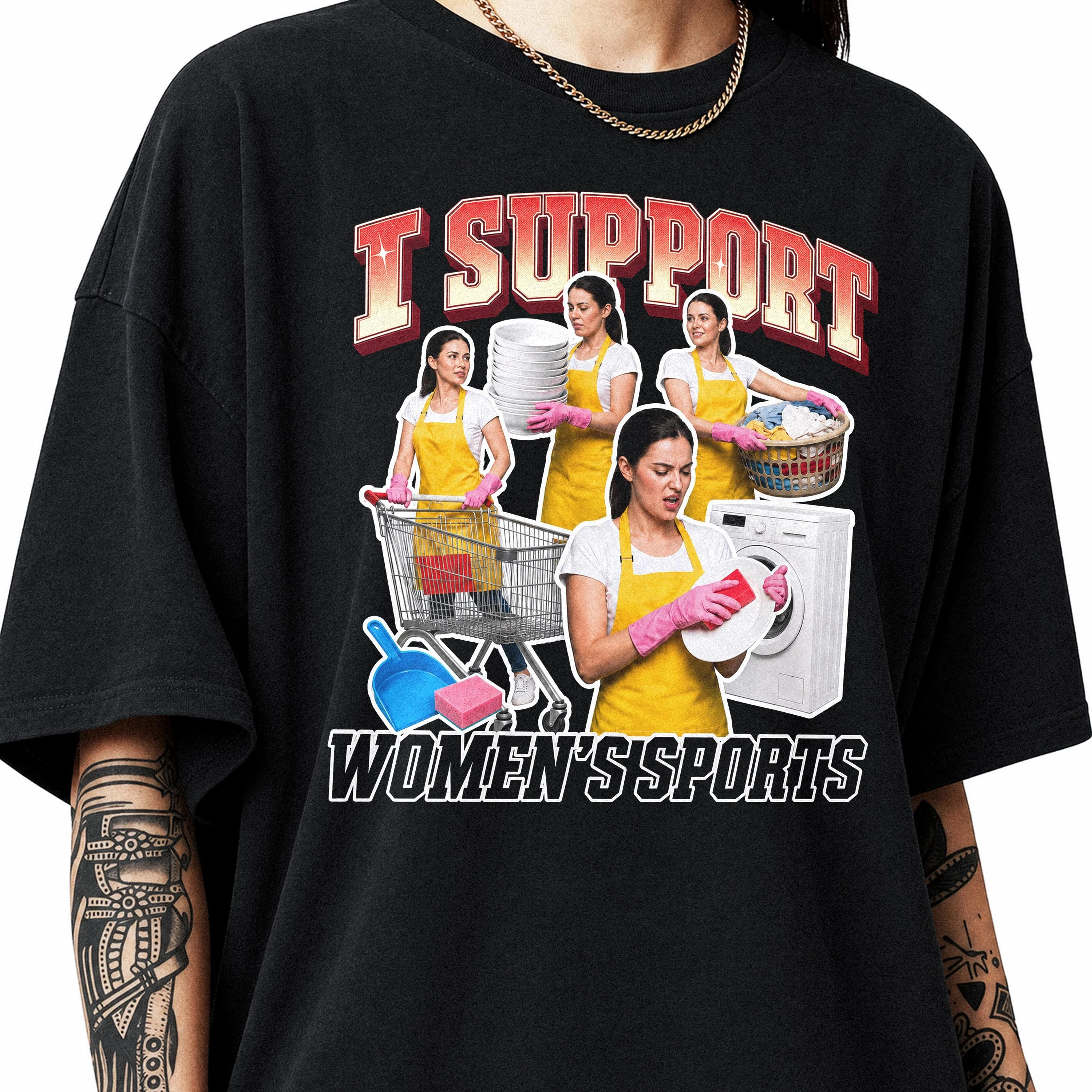 Ladies' Sports T-shirt, Awkward T-shirt, Bizarre T-shirt, Funny T-shirt, Offensive T-shirt Exchange, Vulgar T-shirt Joke Gift