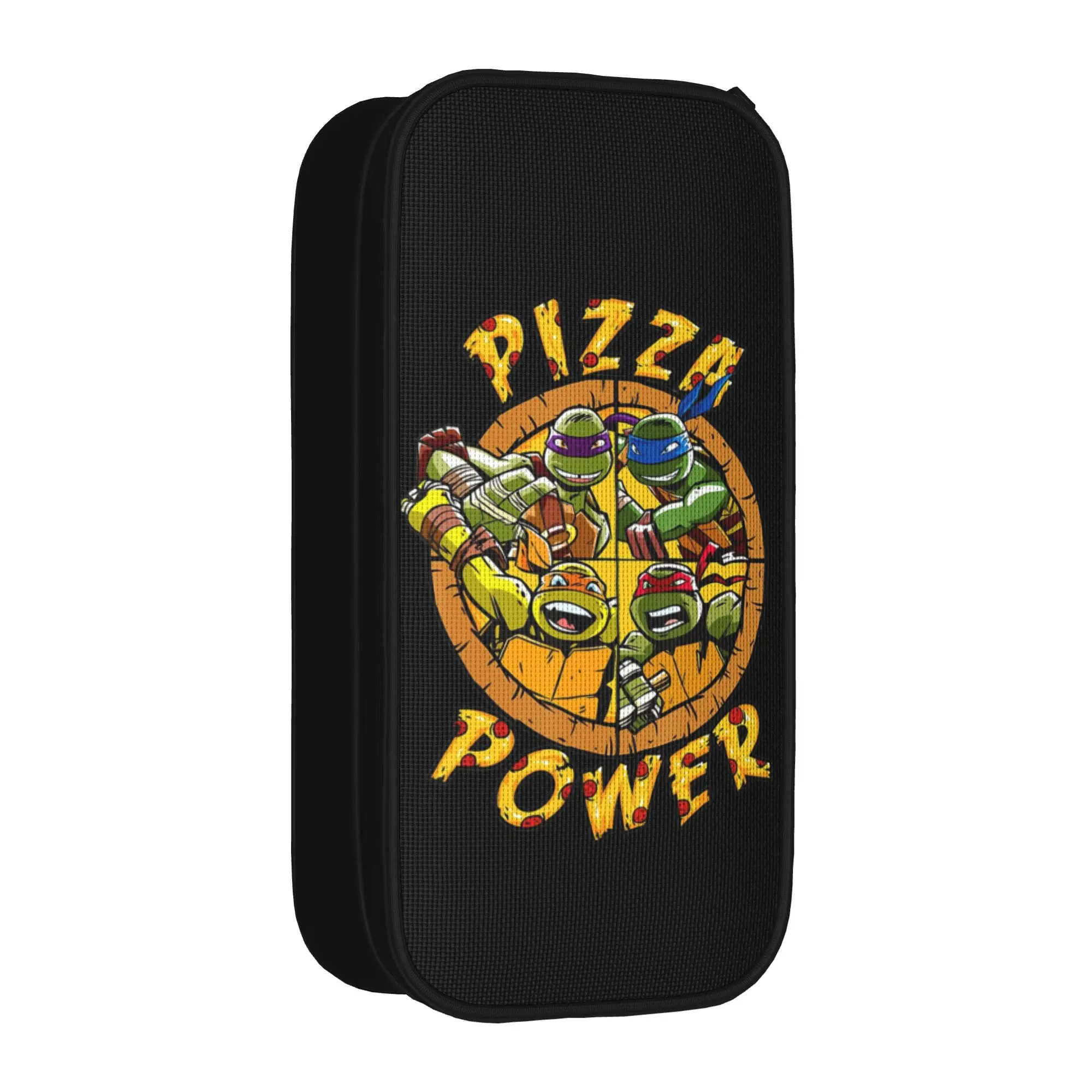 New TMNT T-Turtles Pizza Power Pencil Case Pencilcases Pen Holder Big Capacity Pencil Bags School Supplies Zipper Stationery