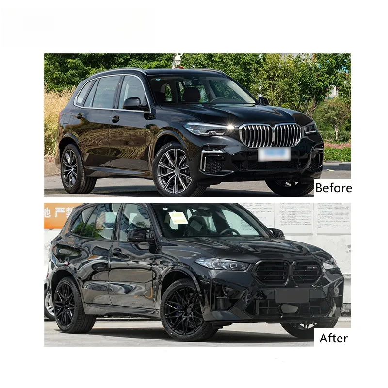 G05 PRE تحديث X5M F95 LCI طقم الجسم بوديكيت المصد الأمامي المصد الخلفي الجانب تنورة ل s X5 G05 PRE #4