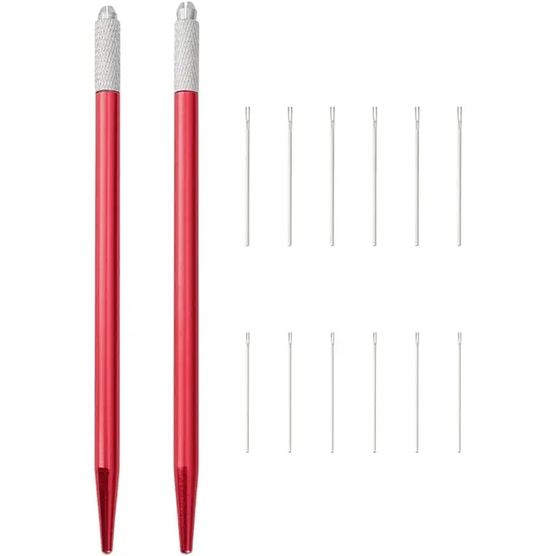 

A34R Hair Rehairing Tool Set- 2 Pieces With 10Pcs Replacement Needles(0.7Mm& 0.8Mm) Stainless Steel Head Accessories Making