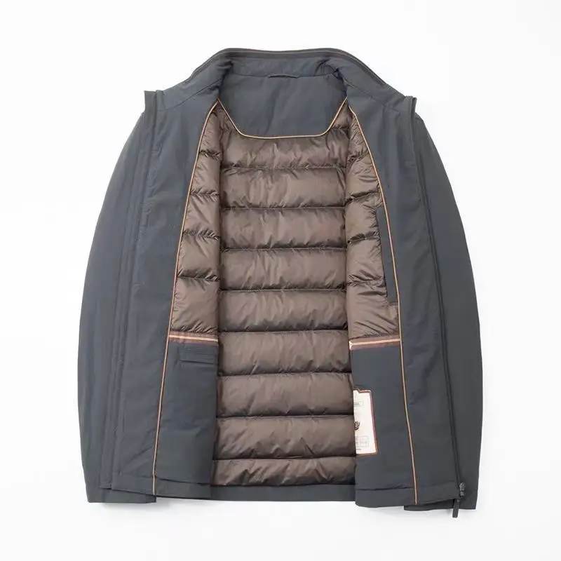 Autumn/Winter New Men's Goose Down Jacket Thickened Warm Business Leisure High Quality Stand up Collar Goose Down Inner Tank Coa