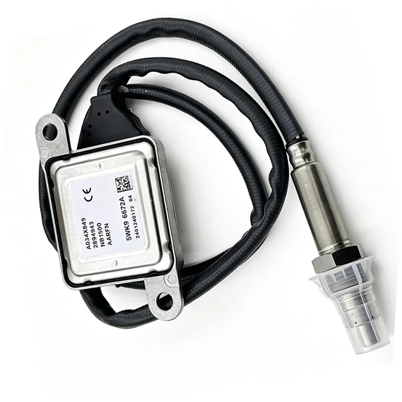 NOx Nitrogen Oxide Sensor 5WK9 6672A OE 2894943 2871974 12V Exhaust Gas NOX Sensor for CUMMINS Heavy‑Duty Diesel Truck