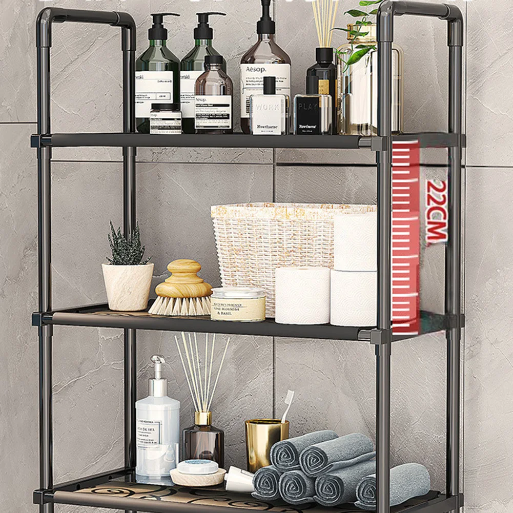 Over-The-Toilet Storage 3 Tier Bathroom Organizer Shelf, Freestanding Space Saver Over The Toilet Rack For Home Bathroom