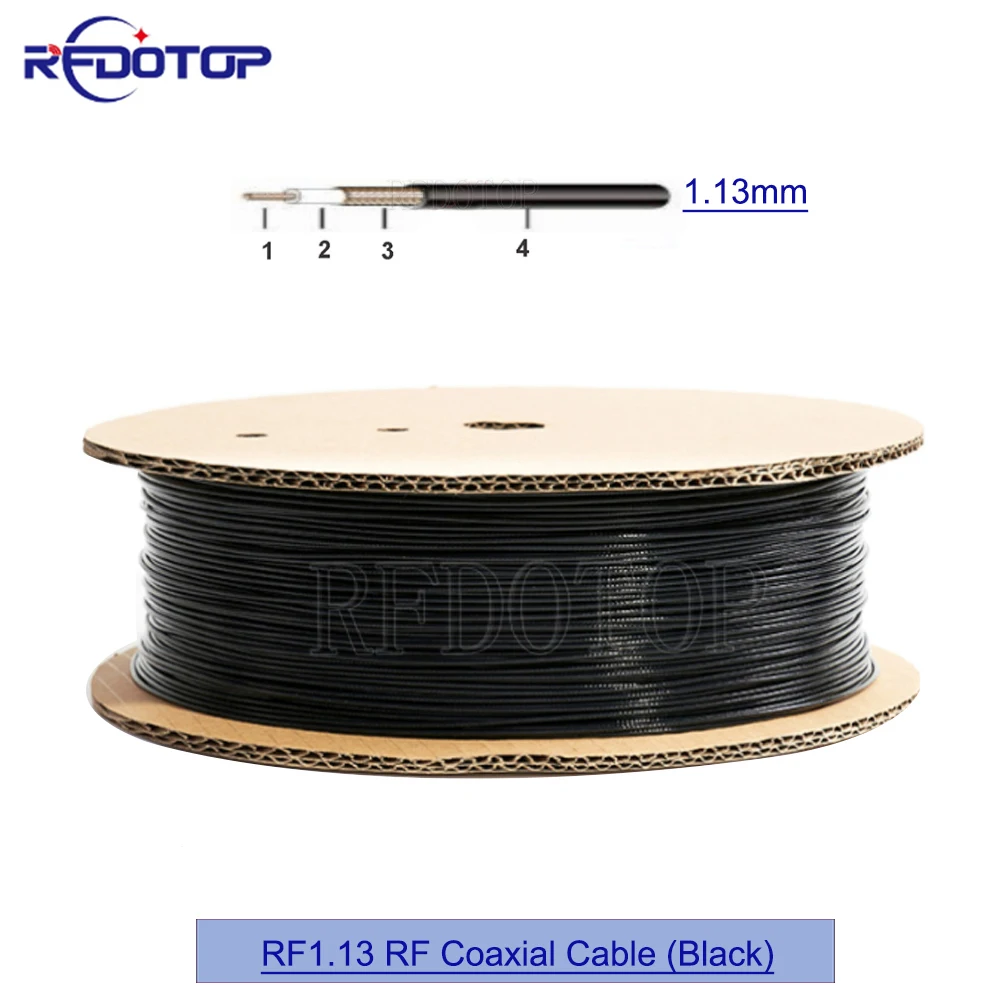 

Black/White/Grey RF1.13 RF Coaxial Cable OD=1.13mm Pigtail RF Coax Extension Cord Mini Wire for IPX-1 IPX-3 IPX-4 MHF4 Connector