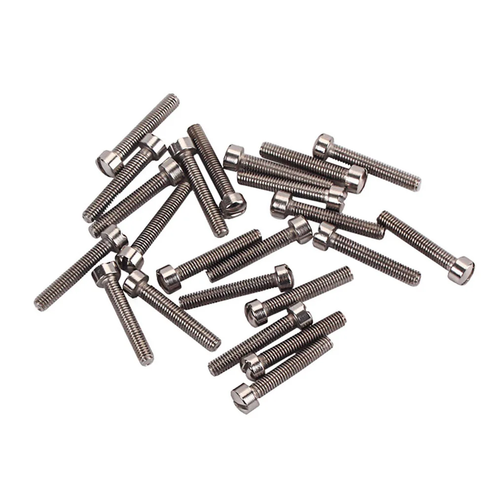 

24Pcs Electric Guitar Pickup Mounting Screws Silver Humbucker Double Coils Replacement Parts Easy Install Fixing Mounting Screws