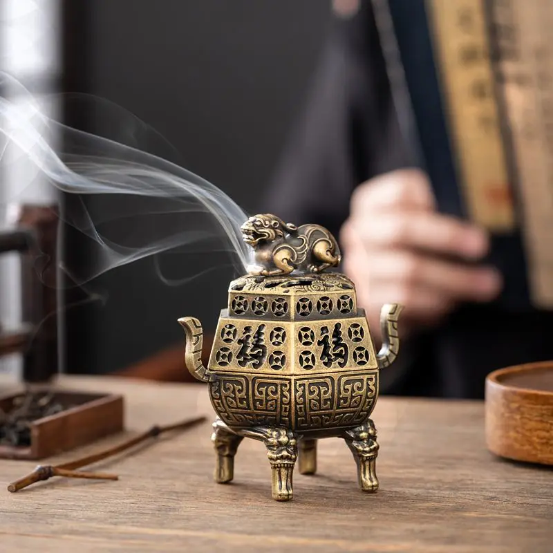 Pixiu and kylin mythical beasts Incense Burner Statue for Tea Home Decor Ornaments