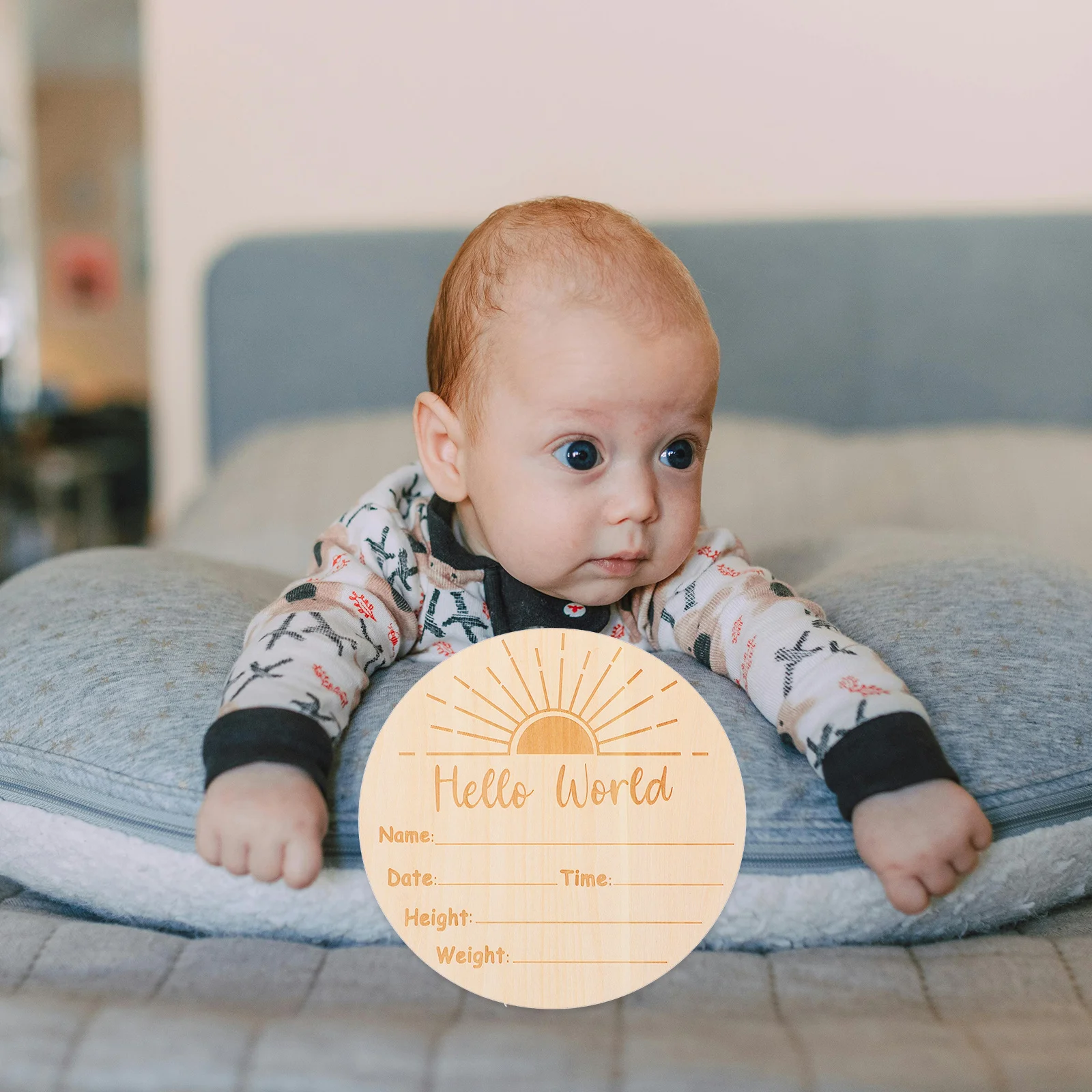 

Деревянный круглый знак объявлений ребенка, знак с именем новорожденного, доска для рождения, реквизит для фотосъемки, деревянные детские открытки