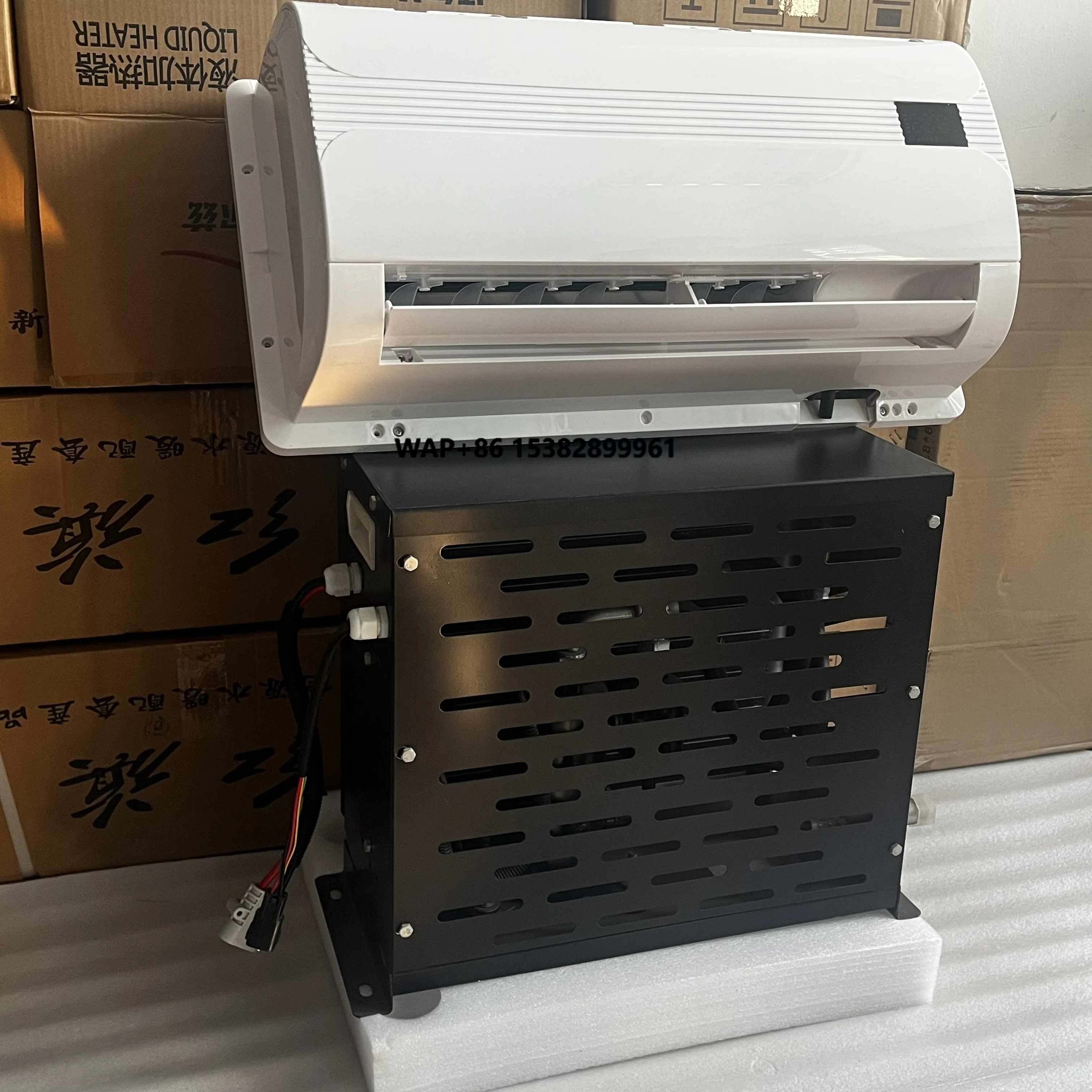 

24V 12V Mini RV Parking Air Conditioning Unit with Compressor and Condenser Square Metal Shell Thermostat for All Cars
