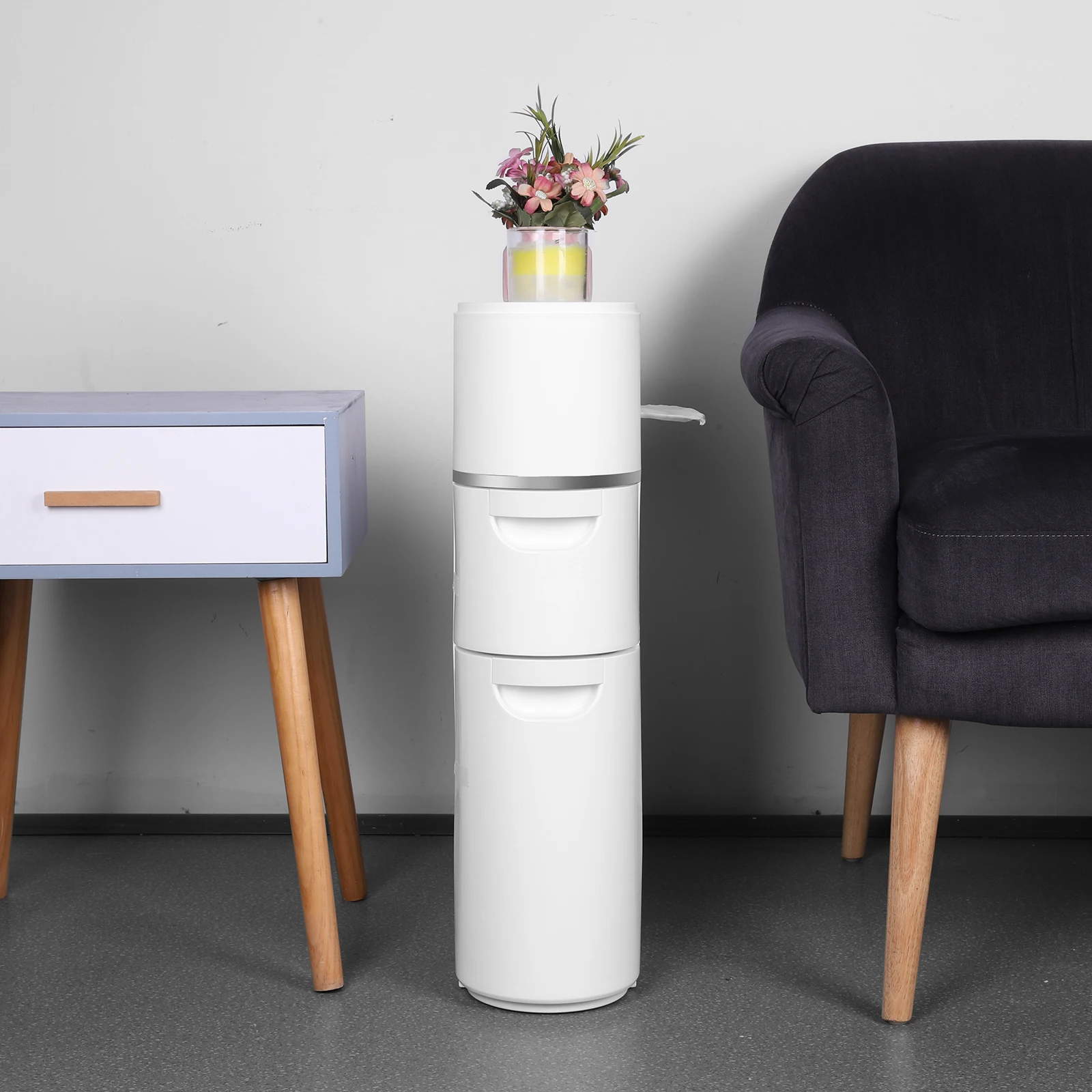 

Пластиковый шкаф для хранения на колесиках, напольный, большой вместимости, узкий, для ванной комнаты, аксессуары для спальни