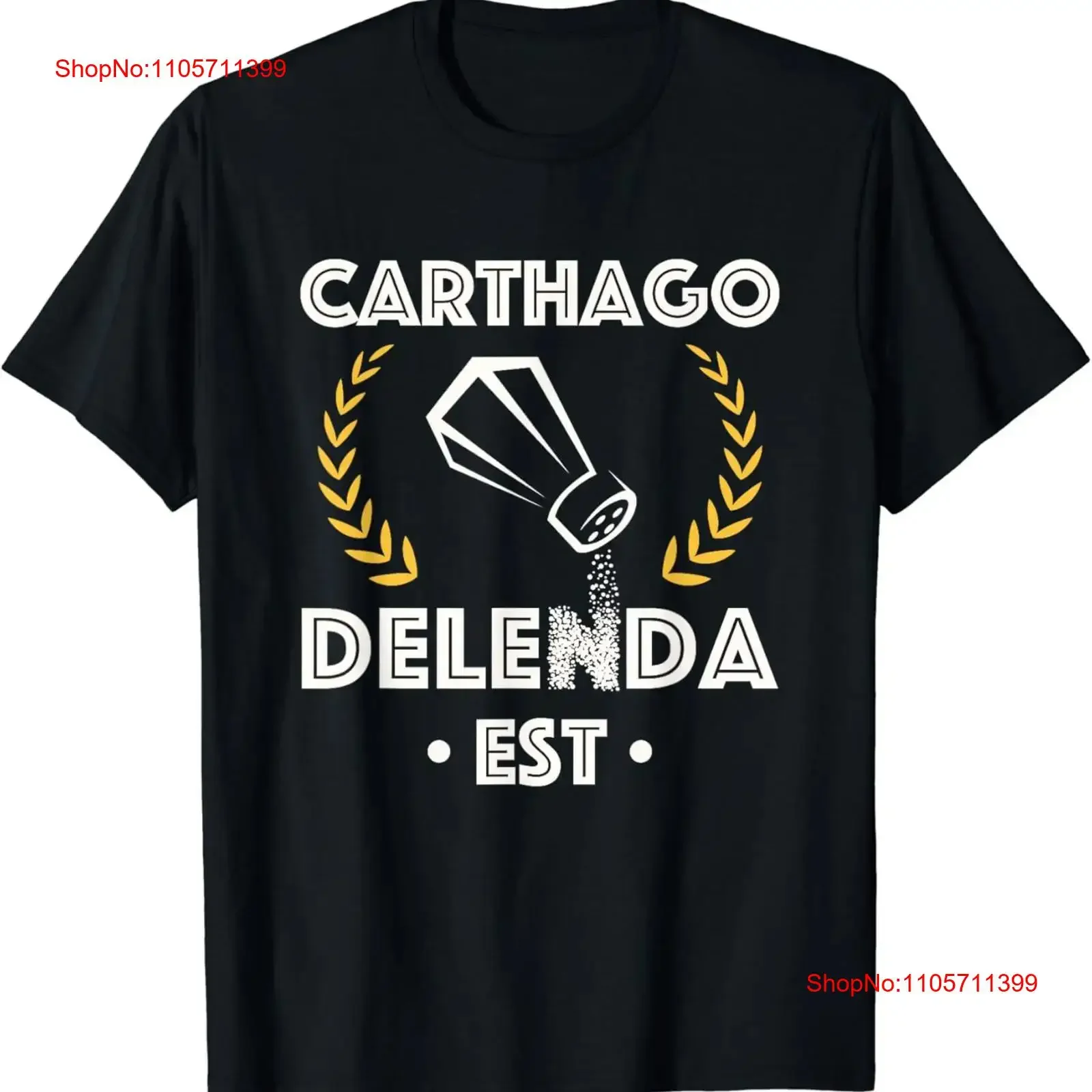 Carthago Delenda Est Carthage Roman Empire SPQR Salt T Shirt long or short sleeves vintage Washed Comfortable fashion