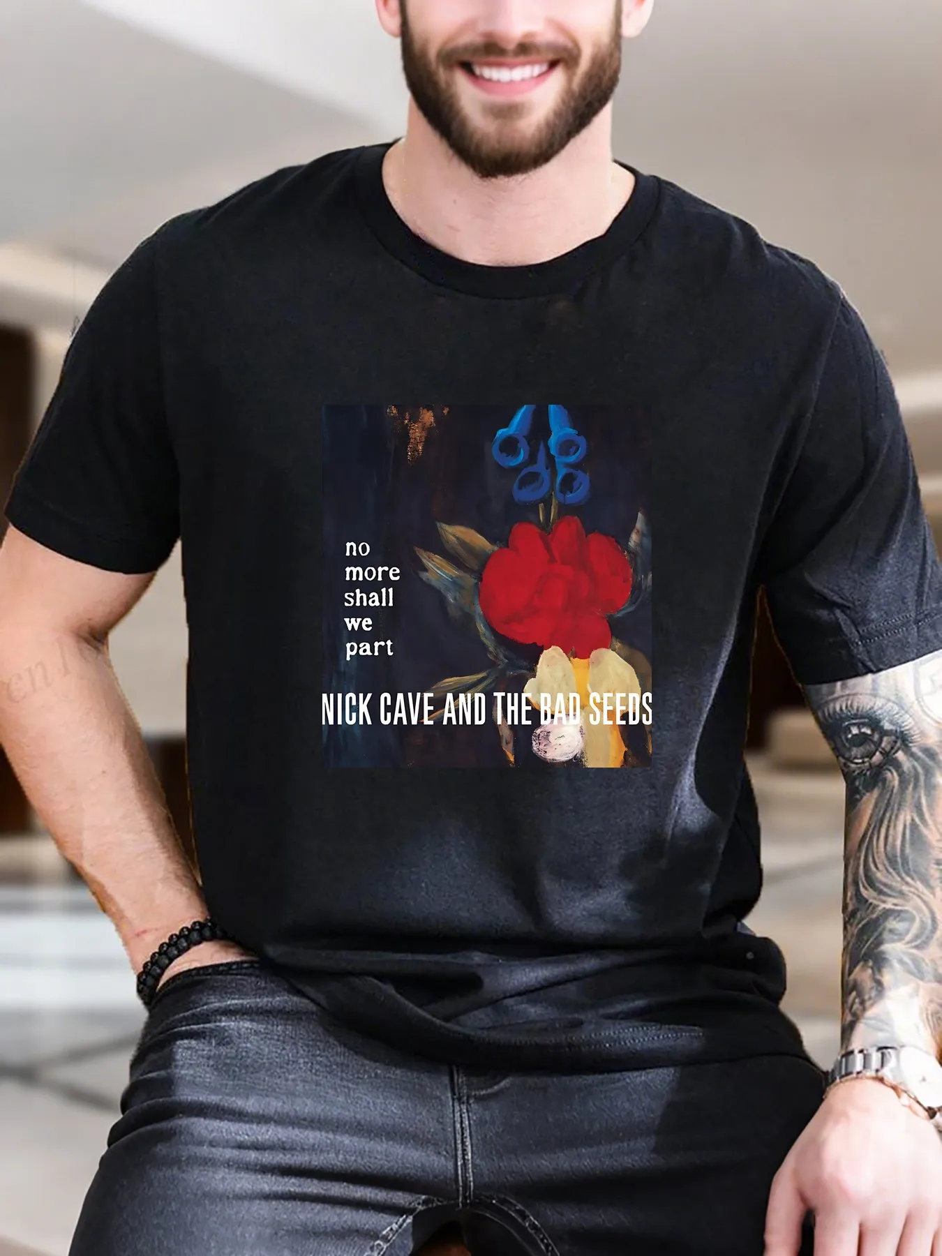 Nueva llegada moda Nick Cave and the Bad Seeds peso pesado gran oferta Vintage divertida camiseta de moda para hombres