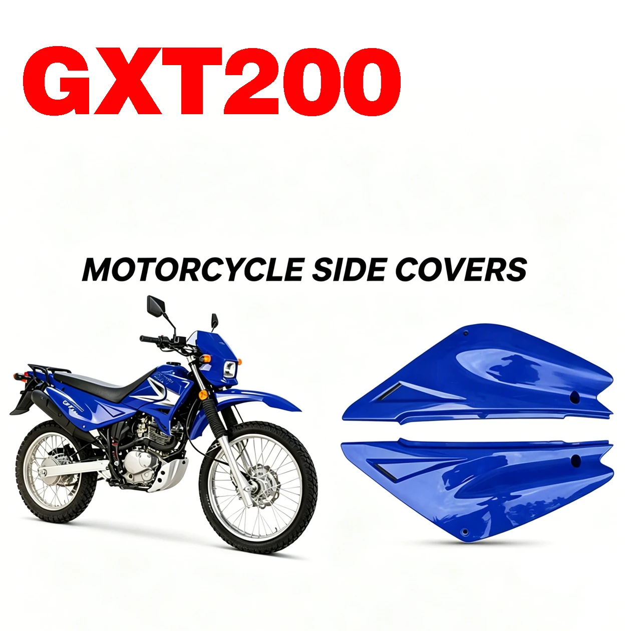 Motorcycle Side Covers for Suzuki Qingqi Genesis for GXT200 QM200GY XF200GY QM125GY QM250GY Dirtbike Plastic Body Protect Panels