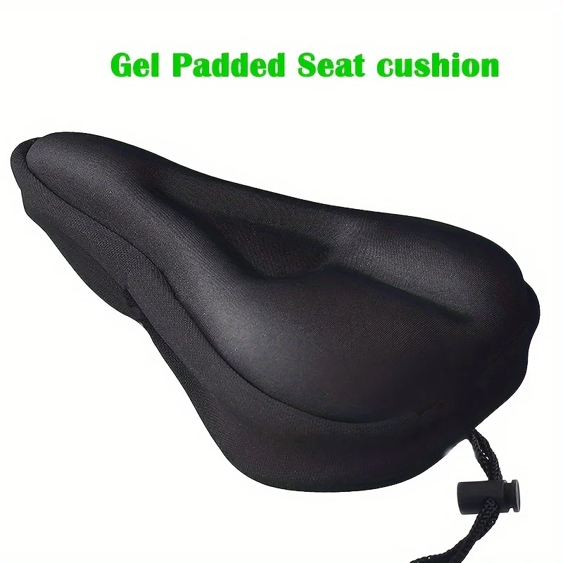 Bike Seat Cover, Gel Padded Bike Seat Cushion For Men Women, Comfort And Extra Soft Seat Cover, Fits Mountain And Road Bikes