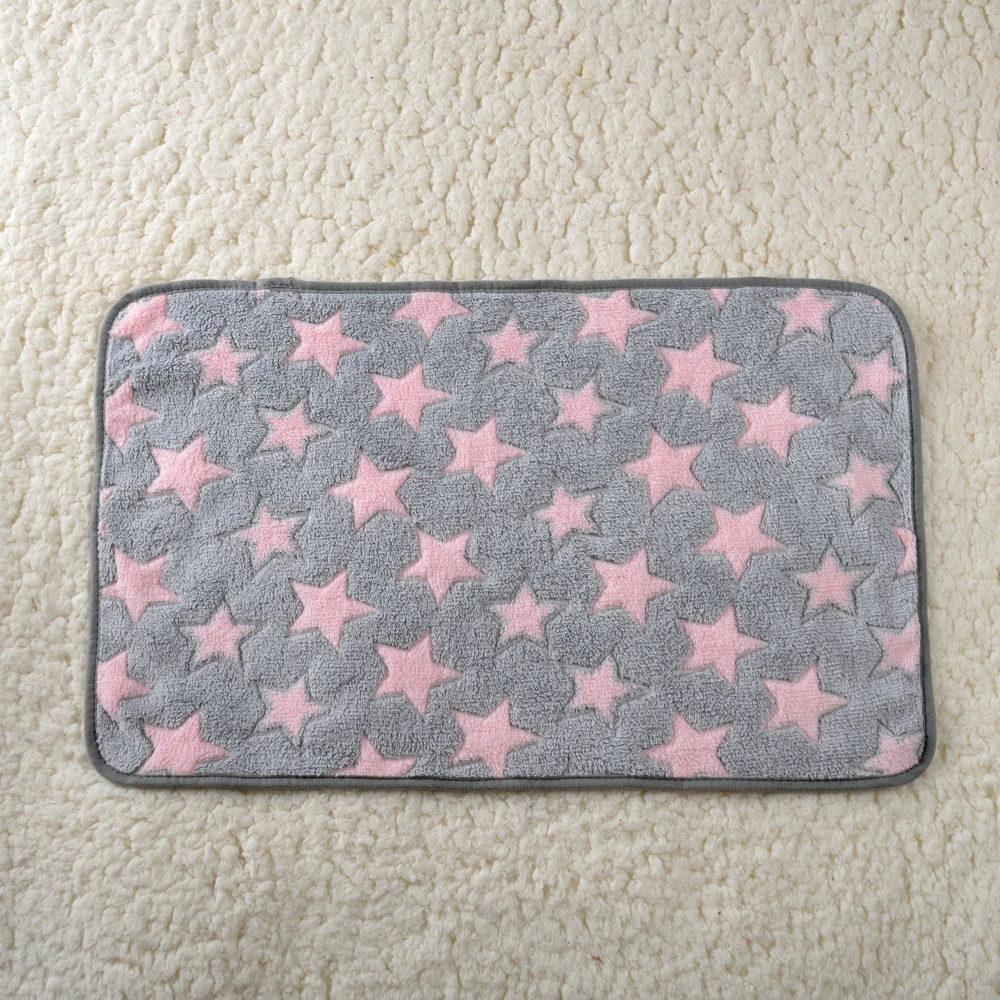 Soft Cat Sleeping Blanket Cute Star Print Bed Mat For Small Large Dogs Cats Autumn Winter Puppy Kitten Pad Cushion Pet Product