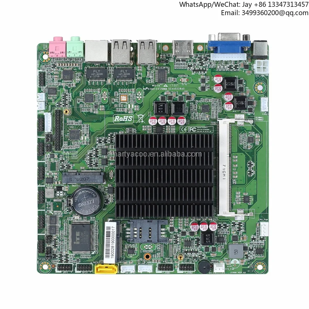 

J1900 CPU ENC-J1900 HDM(I)+VGA+LVDS Display Fanless Mini-ITX Motherboard