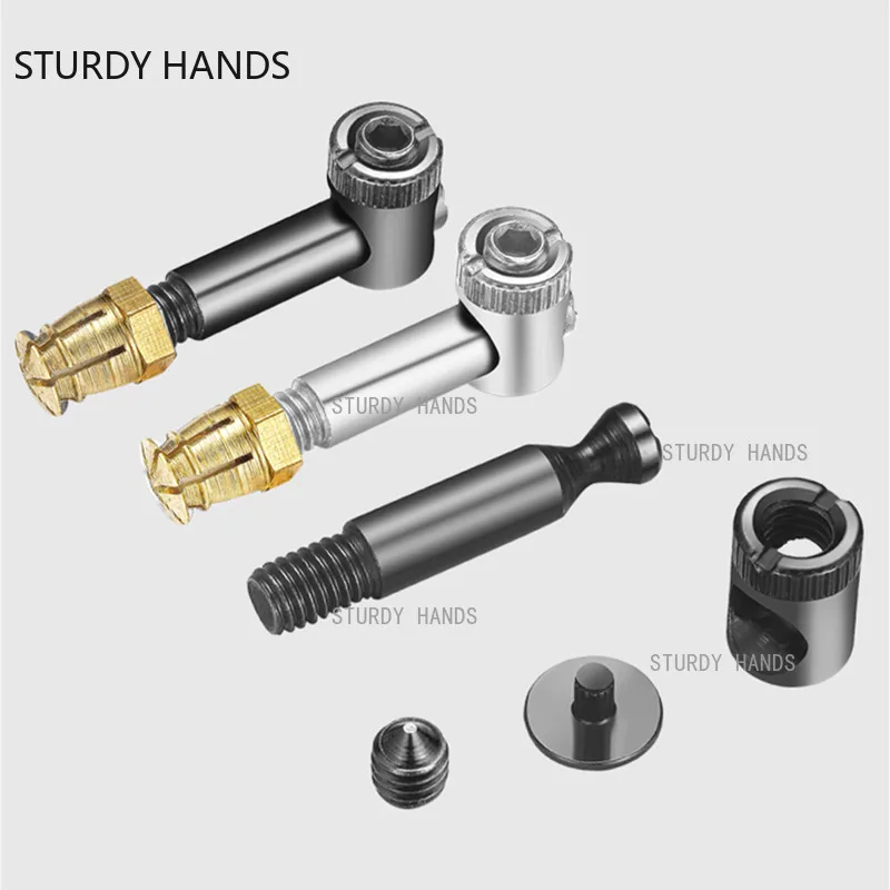 20set Thickened Four-in-one Furniture Fastener Dowel Connector Cam Lock Connecting Screw Wardrobe Link Fixer Hardware Fasteners