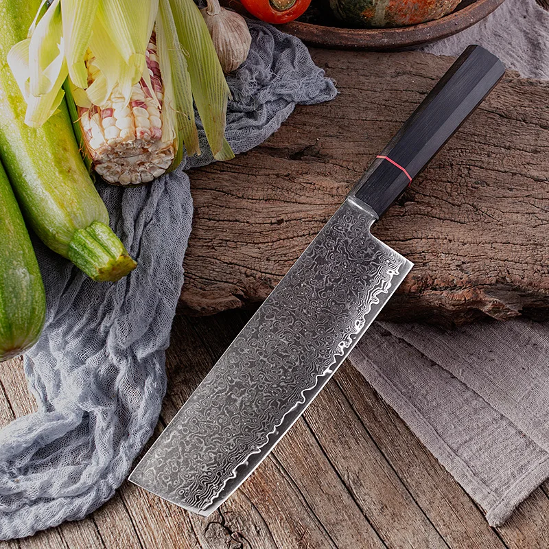 

WILDMOK Professional Damascus Kitchen Chef's Knife,High Carbon Full Tang Design Comfort Octagonal G10 Handle Premium Knife Ideal
