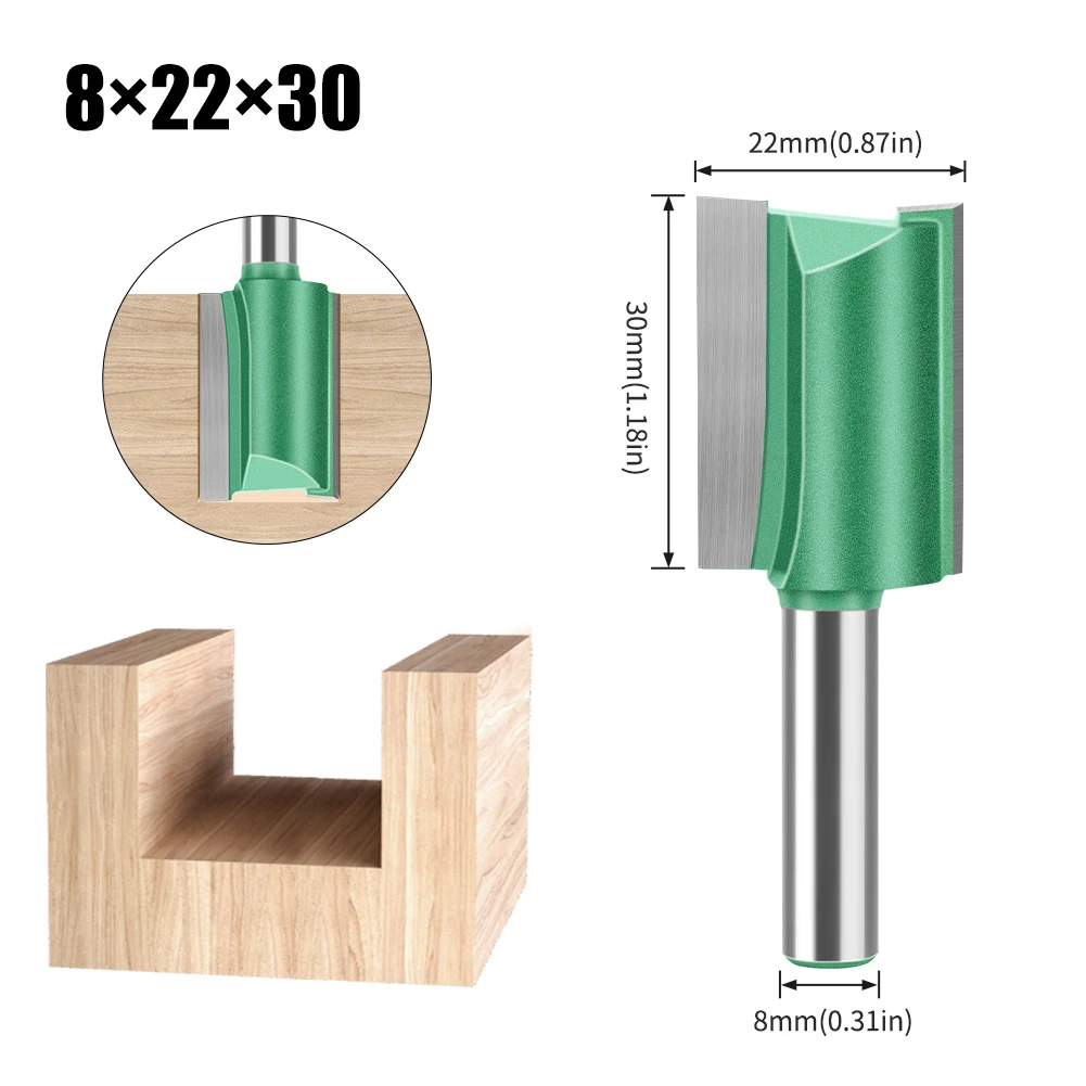 3mm-20mm Durchmesser 8mm Schaft Gerade Bit Wolfram Hartmetall Einzigen Doppel Flöte Router Bit Holz fräser Für Holz Werkzeug