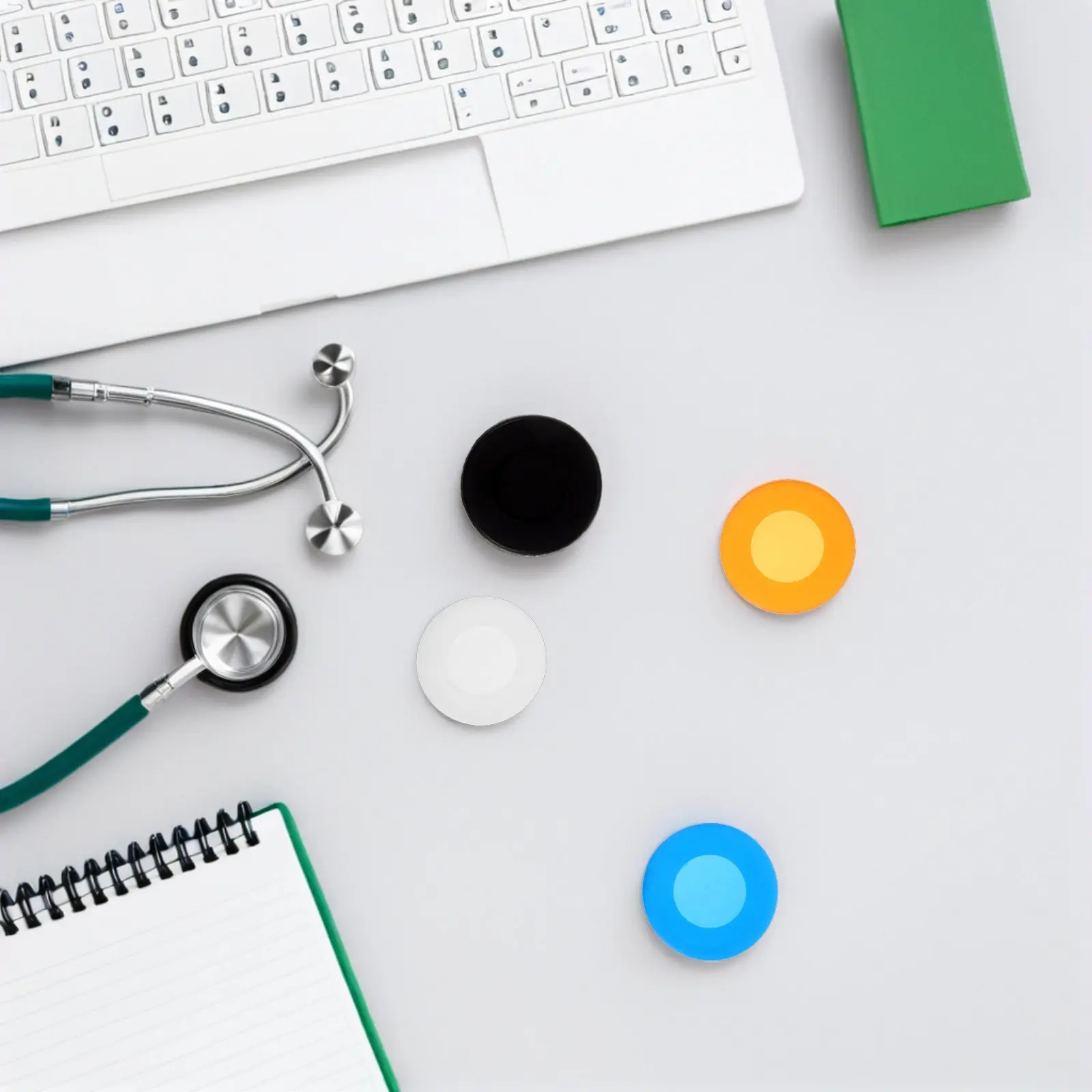 

32Pcs Silicone Stethoscope Head Covers Protective Diaphragm Bell Caps Universal Fit for Doctors Nurses Hospital Staff