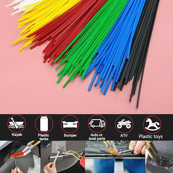 20pcs Plastic Welding Rods PE for Car Bumper Kayak Repair Plastic Welding Nails Plastic Welding Kit Welding Consumables