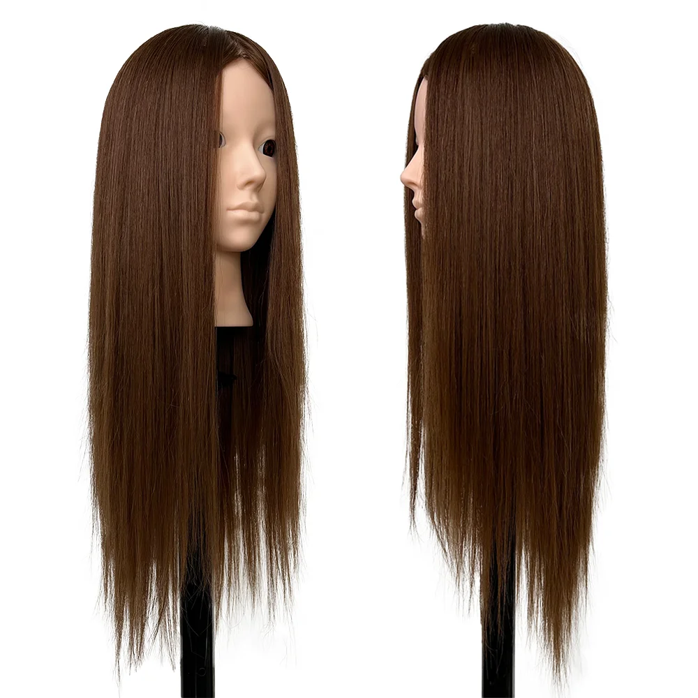 Mannequin Head Model With 95% Long Human Hair, Manikin Head Styling Hairdresser Training Head, Doll Head for Braiding Practice