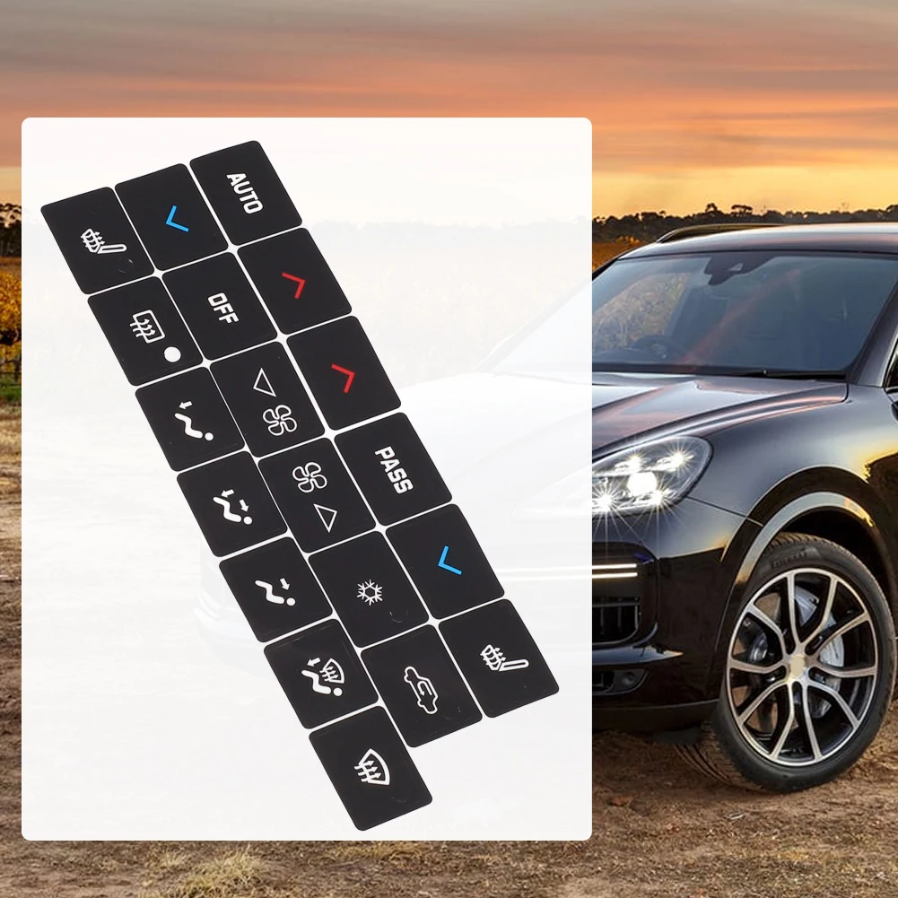 Replacement Decal Sticker for AC Climate Control Button Fits For Buick For Lacrosse 2005 to 2009 Push Button Style
