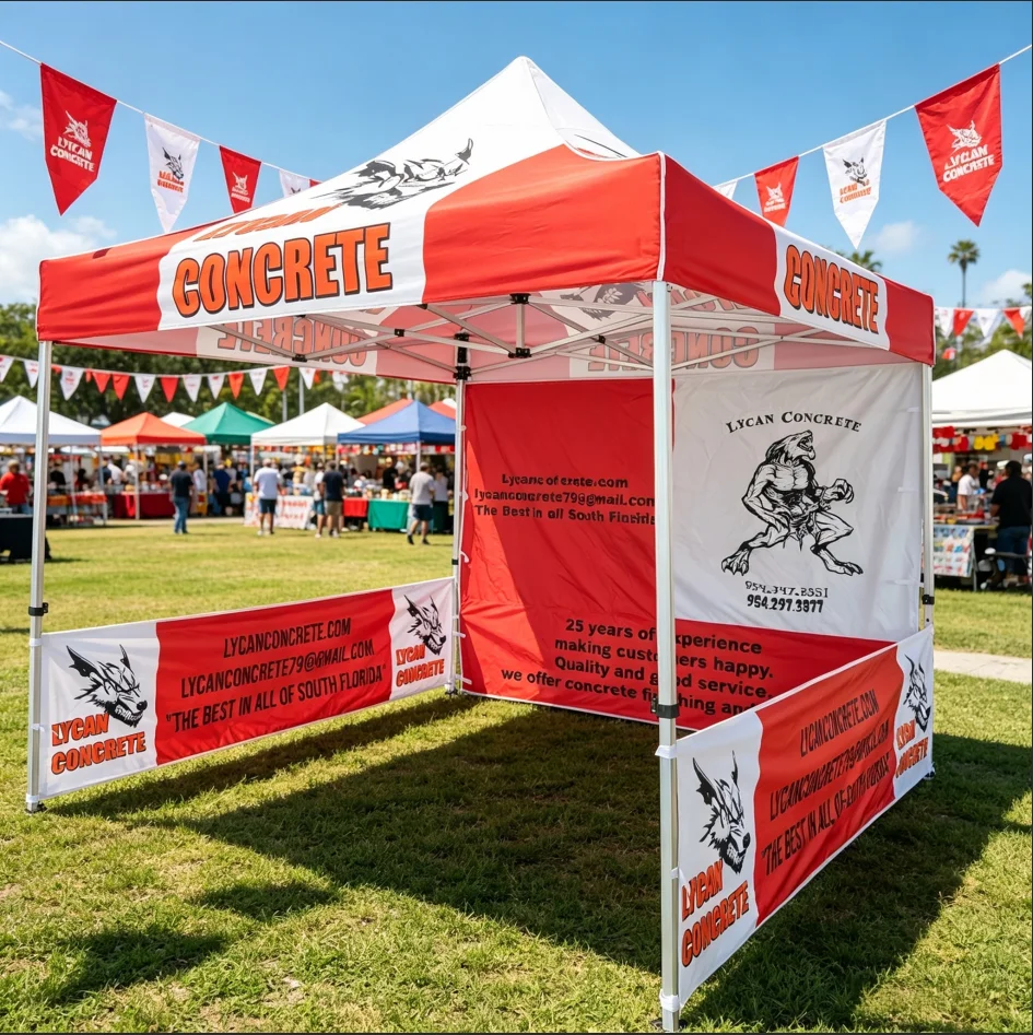 Custom 3x3 Heavy Duty Outdoor Popup Luxury Big Stretch Gazebo Tent Custom10X10Commercial Promotional Tent for Exhibition events