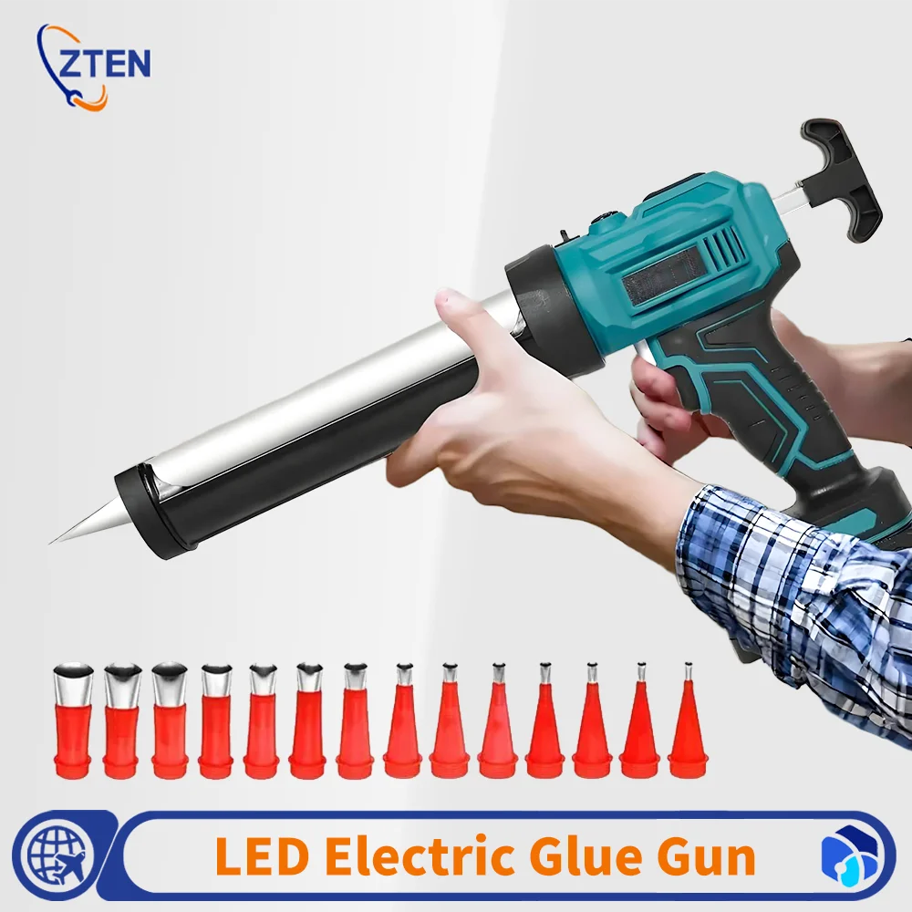 Electric Glue Gun  4 Speeds Wireless Doors and Windows Electric Sewing Glue Tool Glass Glue Caulking Gun for Makita 18V Battery
