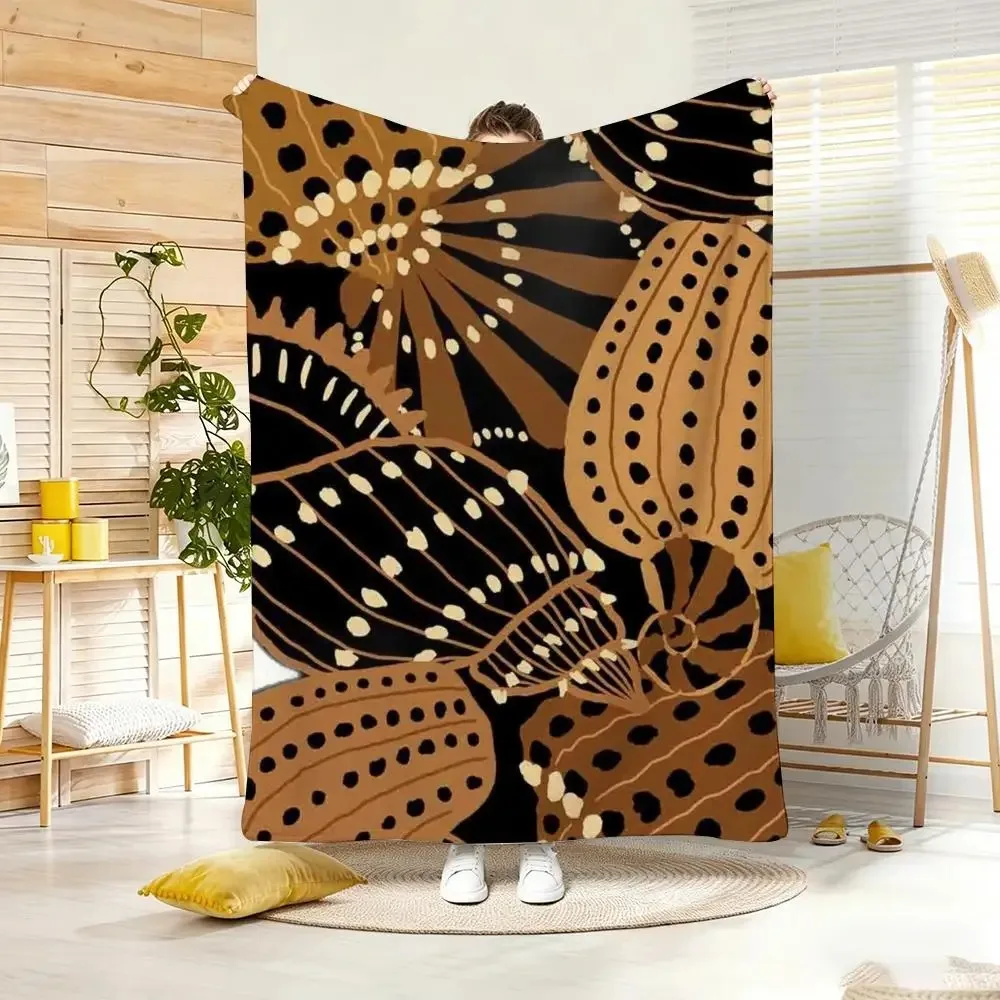 Artwork V-Vintage American Leopard Print Throw Lightweight  Flannel Blanket Soft Skin-friendly for Summer Cooling
