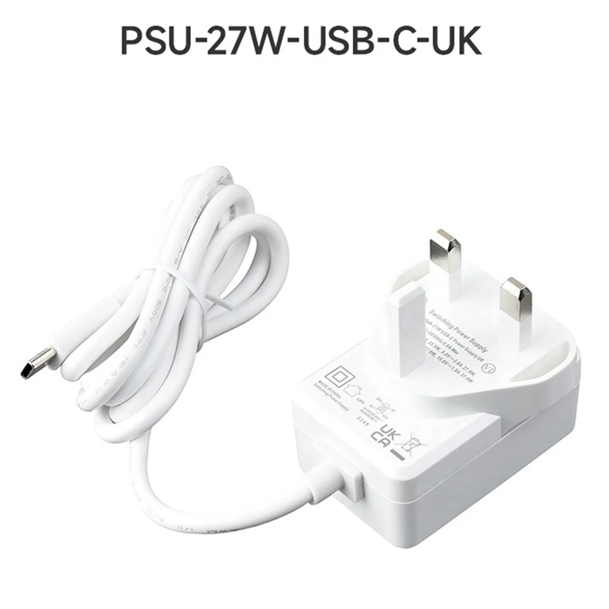 For Raspberry Pi Generation 5 27W USB Type-C PD Power Supply USB-C Interface Multi-Function Power Supply with UK Plug