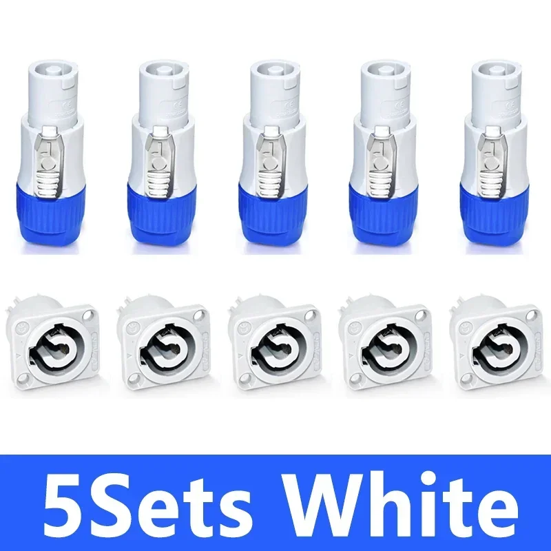 10Pcs Powercon XLR Stecker 20A Power Stecker Steckdose NAC3FCA NAC3MPA NAC3FCB 3Pin Stecker Buchse XLR Adapter Blau Weiß