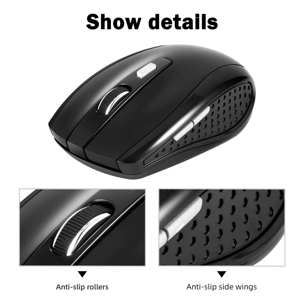 Wireless Mouse 3 Adjustable DPI 2.4G Wireless Mice Receiver Portable Ultra Thin Optical Mouse For PC Laptop Notebook 1600DPI