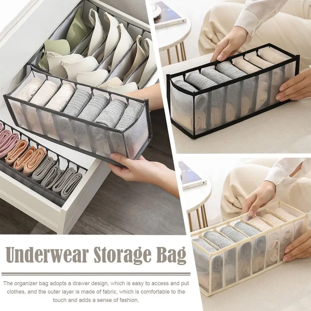 3 In 1 House Storage Box Multifunctional Nylon Mesh Baby Hive Drawers Organizer For Room Underwear Bra Socks Clothes Bedroo X8Z9