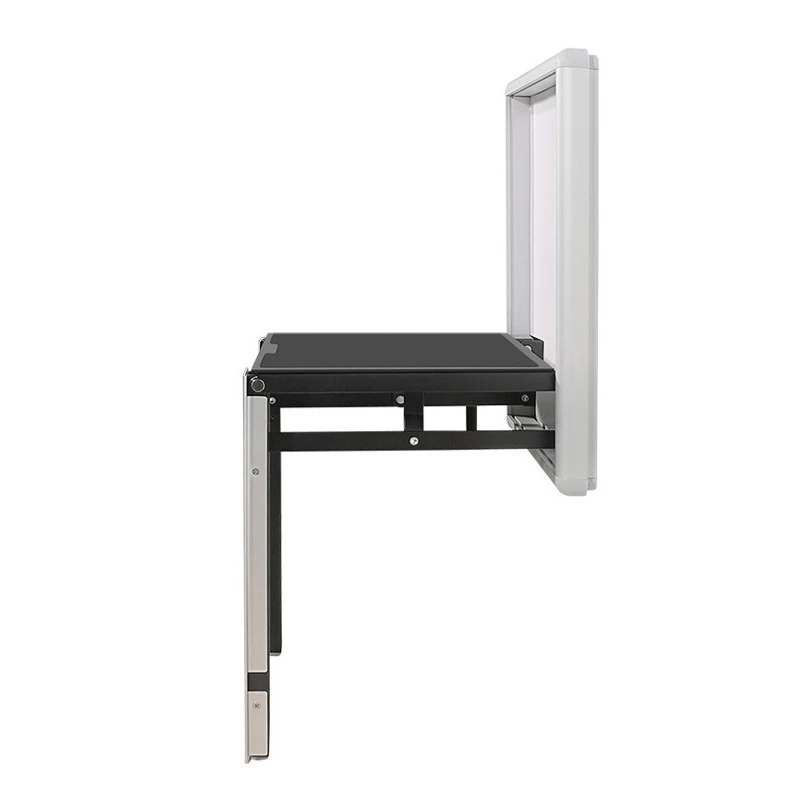 Easy to Installation Wall Mounted Shoe Bench Blue Foldable Stool Space Saving Folding Hanging Wall Chair