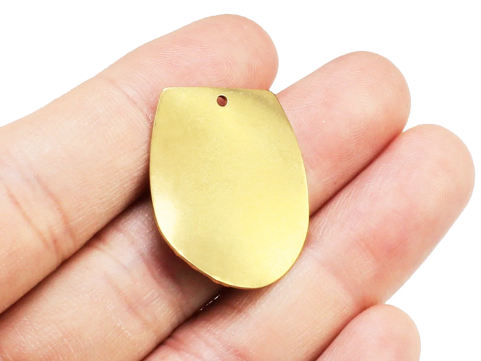 

10pcs Brass Drop Charm, Wavy Earring Charm, Necklace Pendant, 27x21mm, Geometric Brass Findings, Jewelry Making - R596