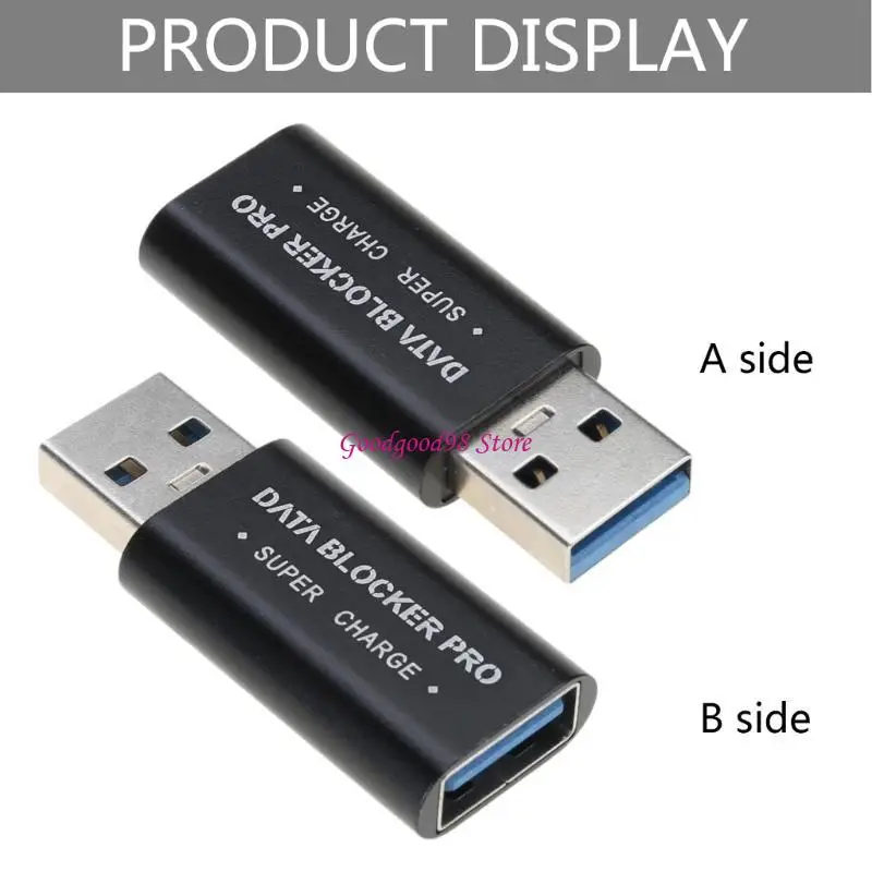 

USB Data Blocker for Secure Charging, Aluminum Quick Charging USB A To USB-A W8EC