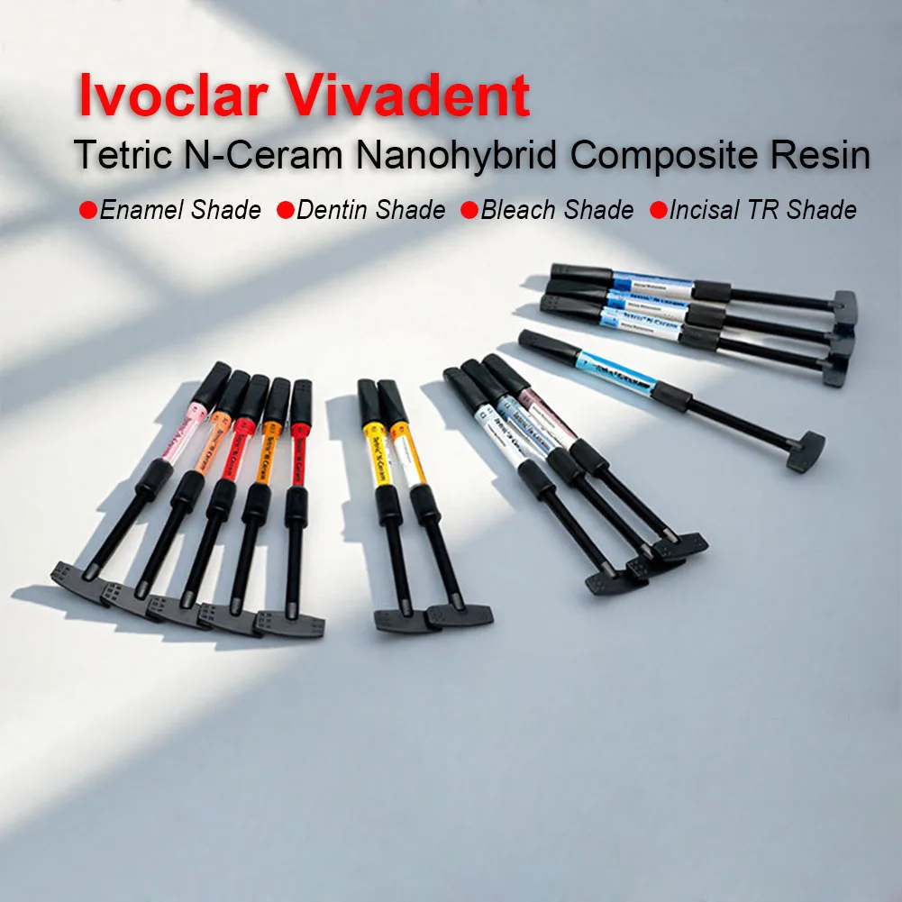 

Ivoclar Vivadent Nano-hybrid Composite Resin Tetric N-Ceram Dental Restorative Materials Enamel Dentin Translucent Bleach Shade